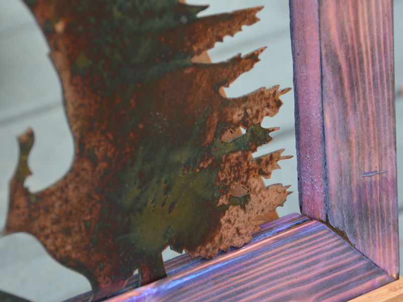 Heat Treated Metal, Live Edge Barnwood Cryptid Designs