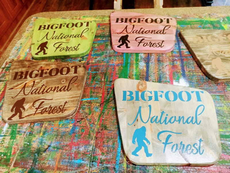 Heat Treated Metal, Live Edge Barnwood Cryptid Designs