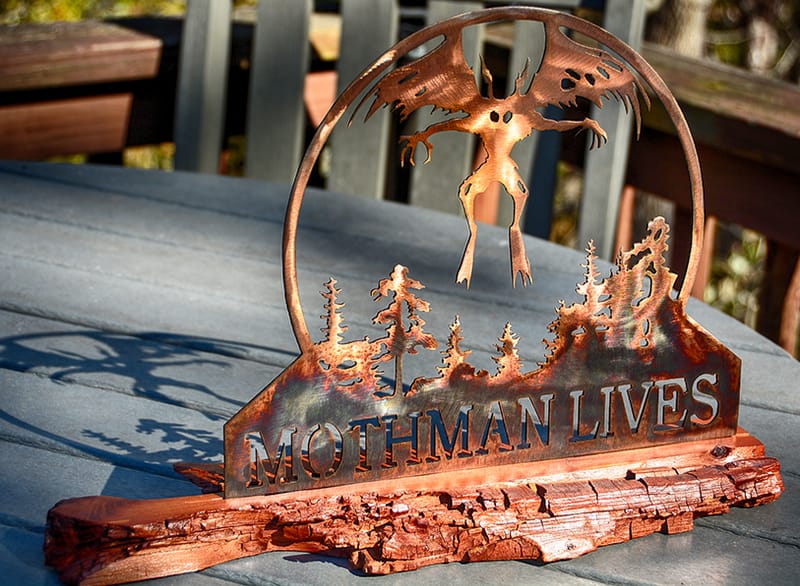 Heat Treated Metal, Live Edge Barnwood Cryptid Designs