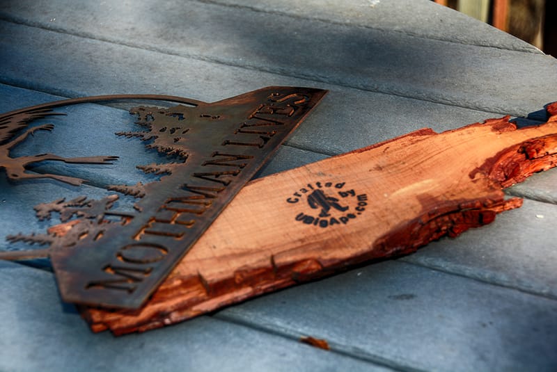 Heat Treated Metal, Live Edge Barnwood Cryptid Designs