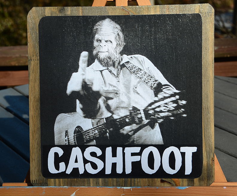 Heat Treated Metal, Live Edge Barnwood Cryptid Designs