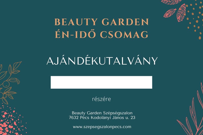 Ajándékozz ÉNIDŐT - Beauty Garden Ajándékutalványok