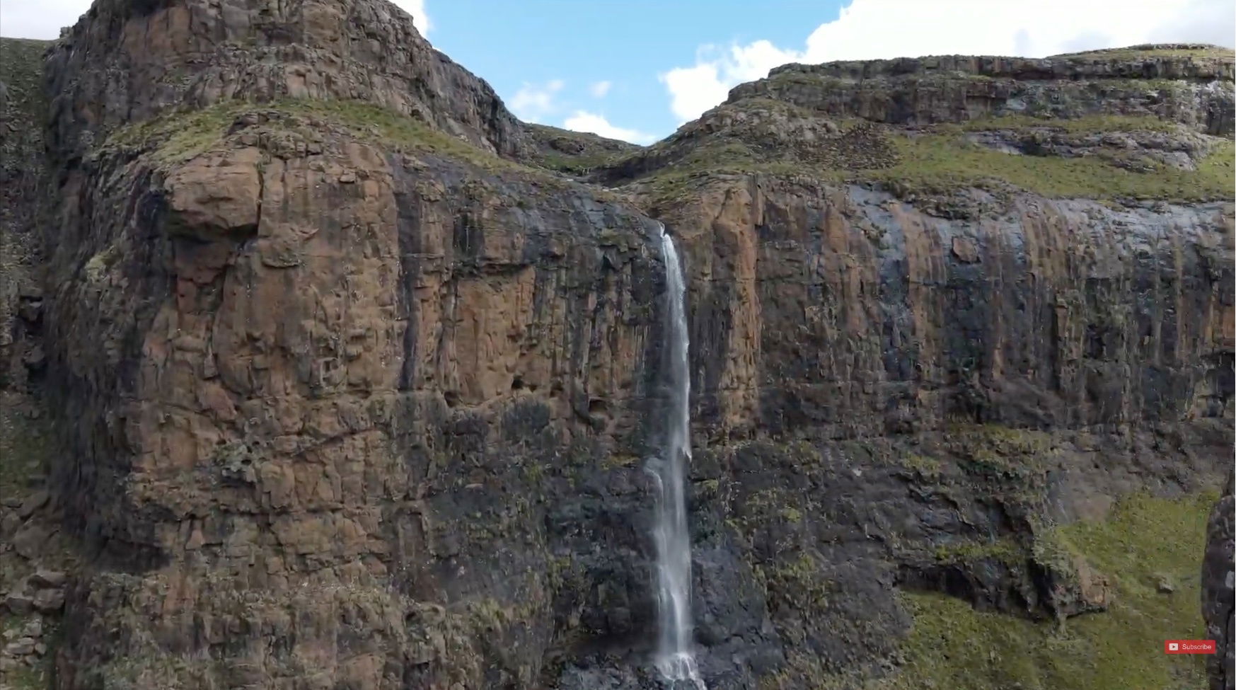 Tugela Falls stand tall in the clouds