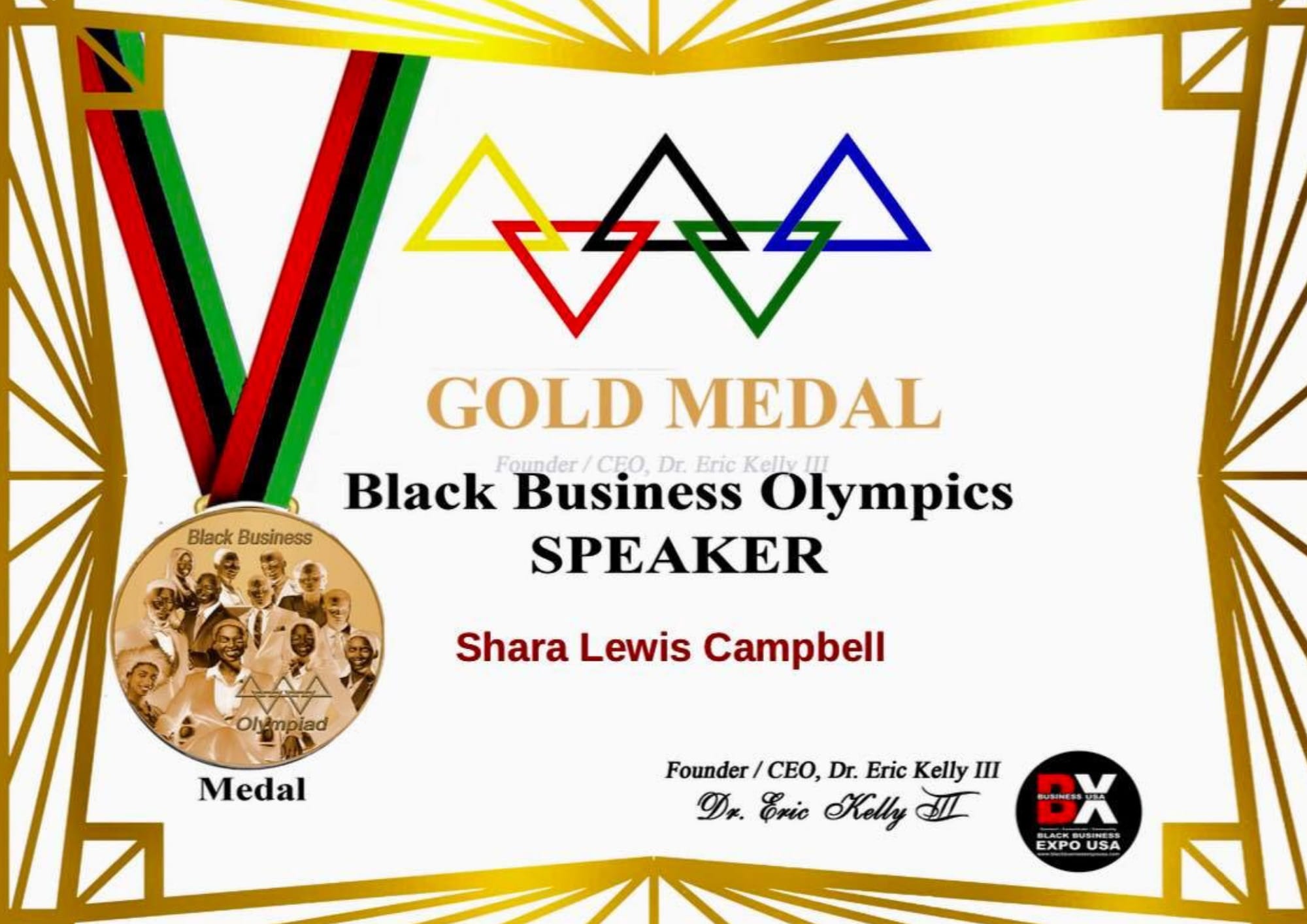 GOLD AWARD WINNERS BLACK BUSINESS EXPO USA 2022