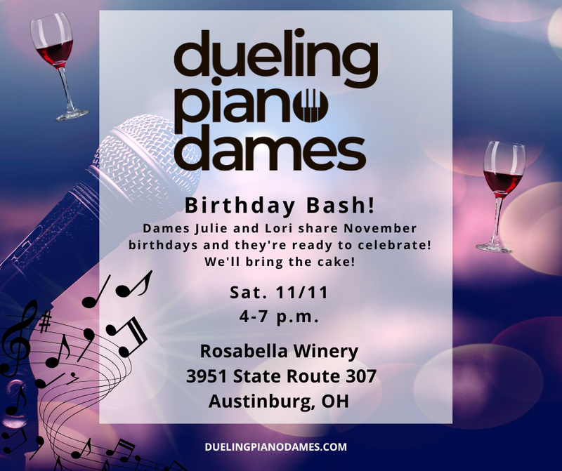 Dueling Piano Dames Play Rosabella Winery