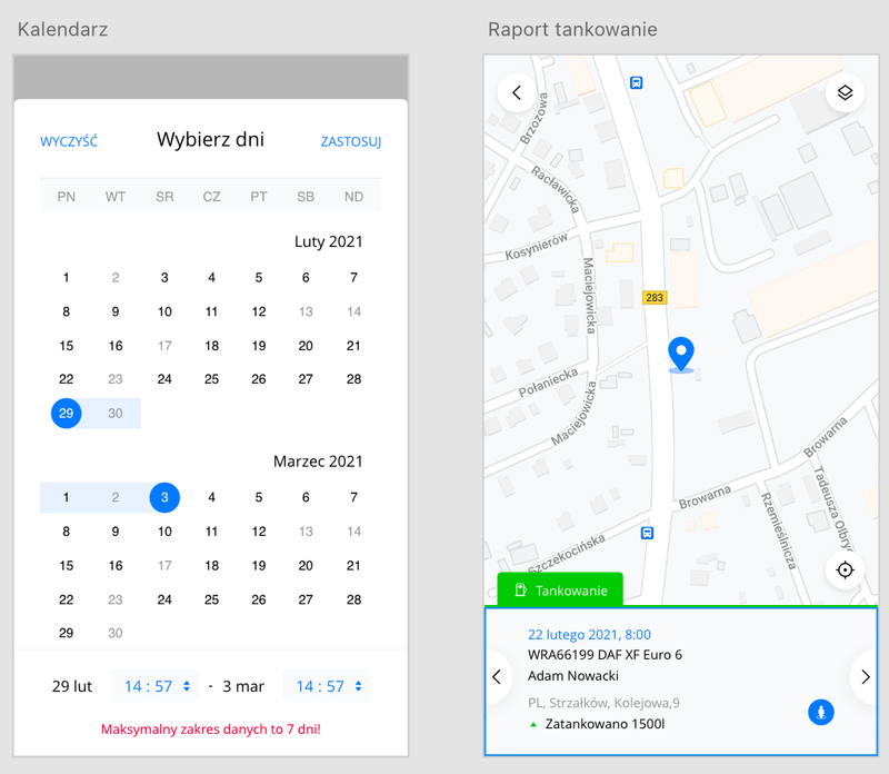 Aplikacja mobilna MyCar v2.0
