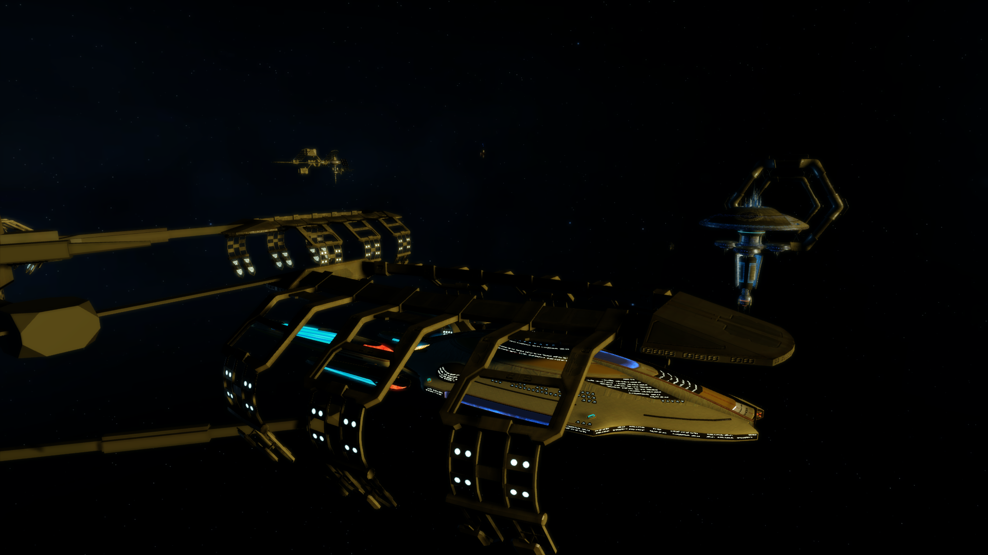 Undergoing weapons upgrades at 11th Fleet StarBase
