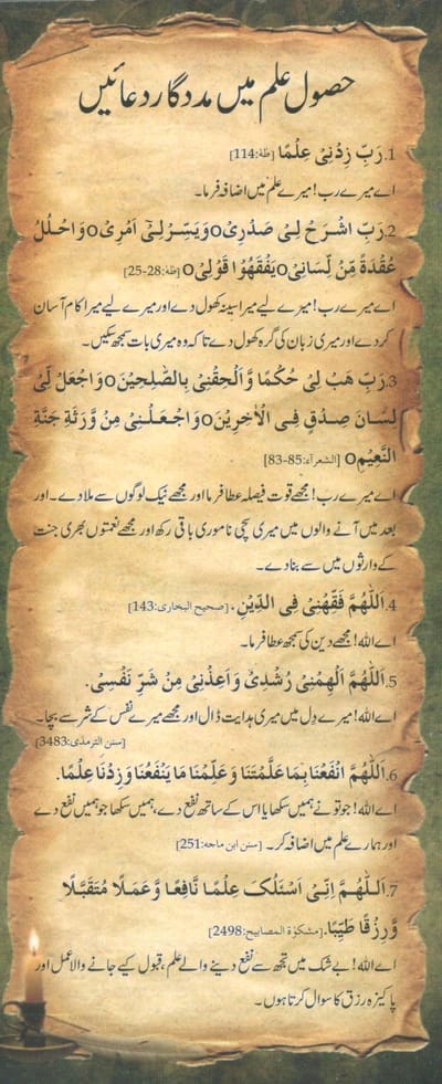 Husul e ‘Ilm Mein Madad Gaar Dua’ain