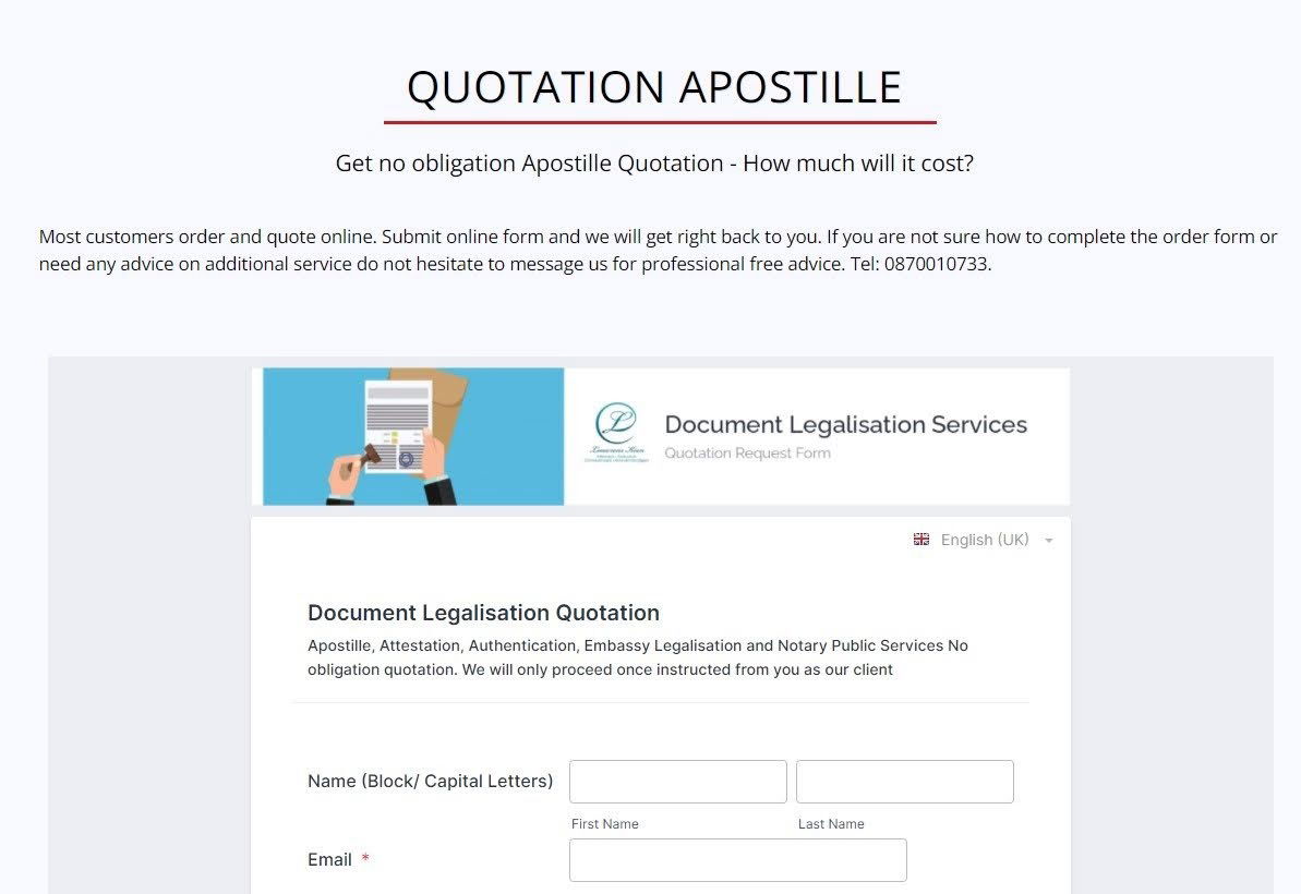 How to get Document Legalisation Quotation