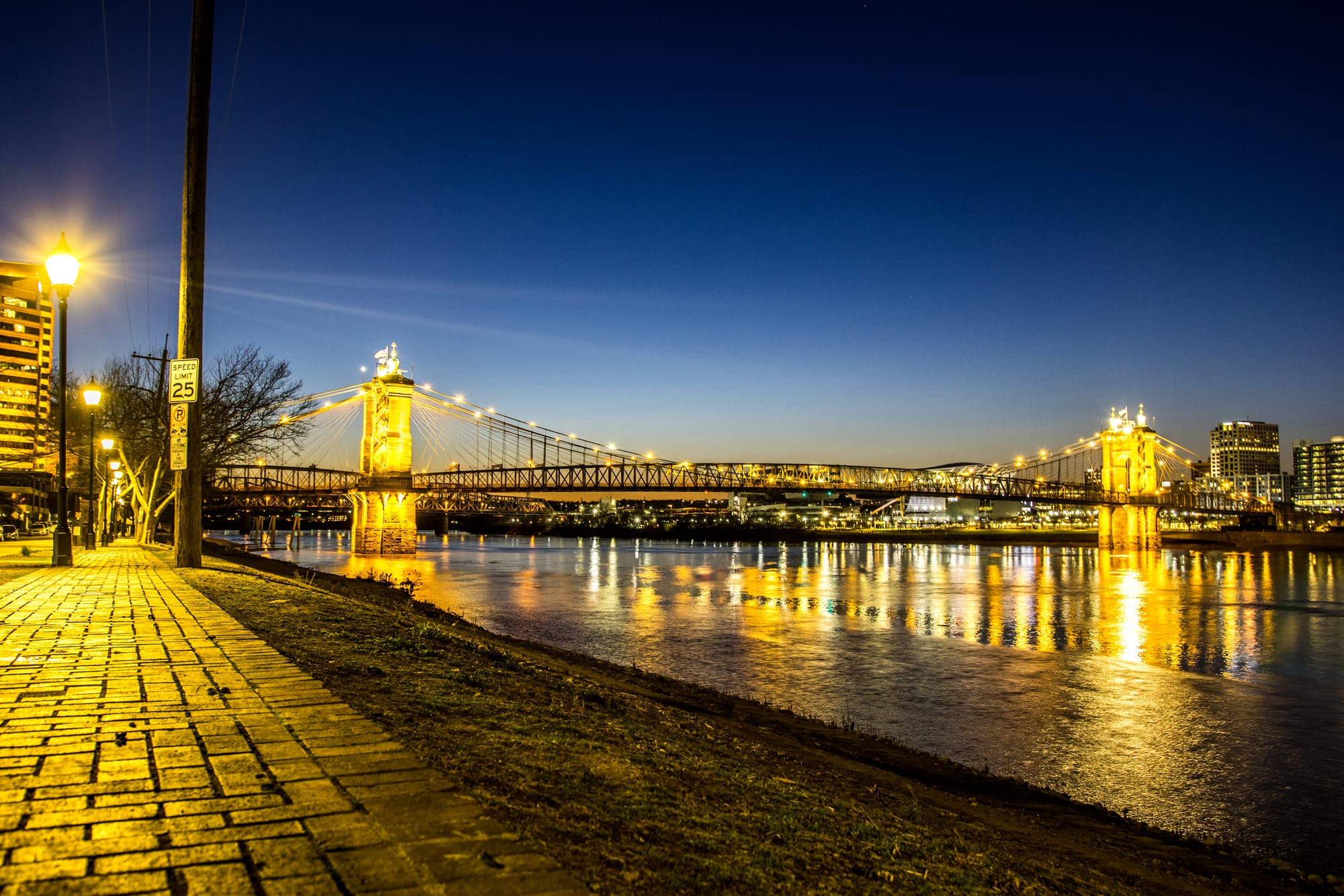 COVINGTON RIVERFRONT AT NIGHT