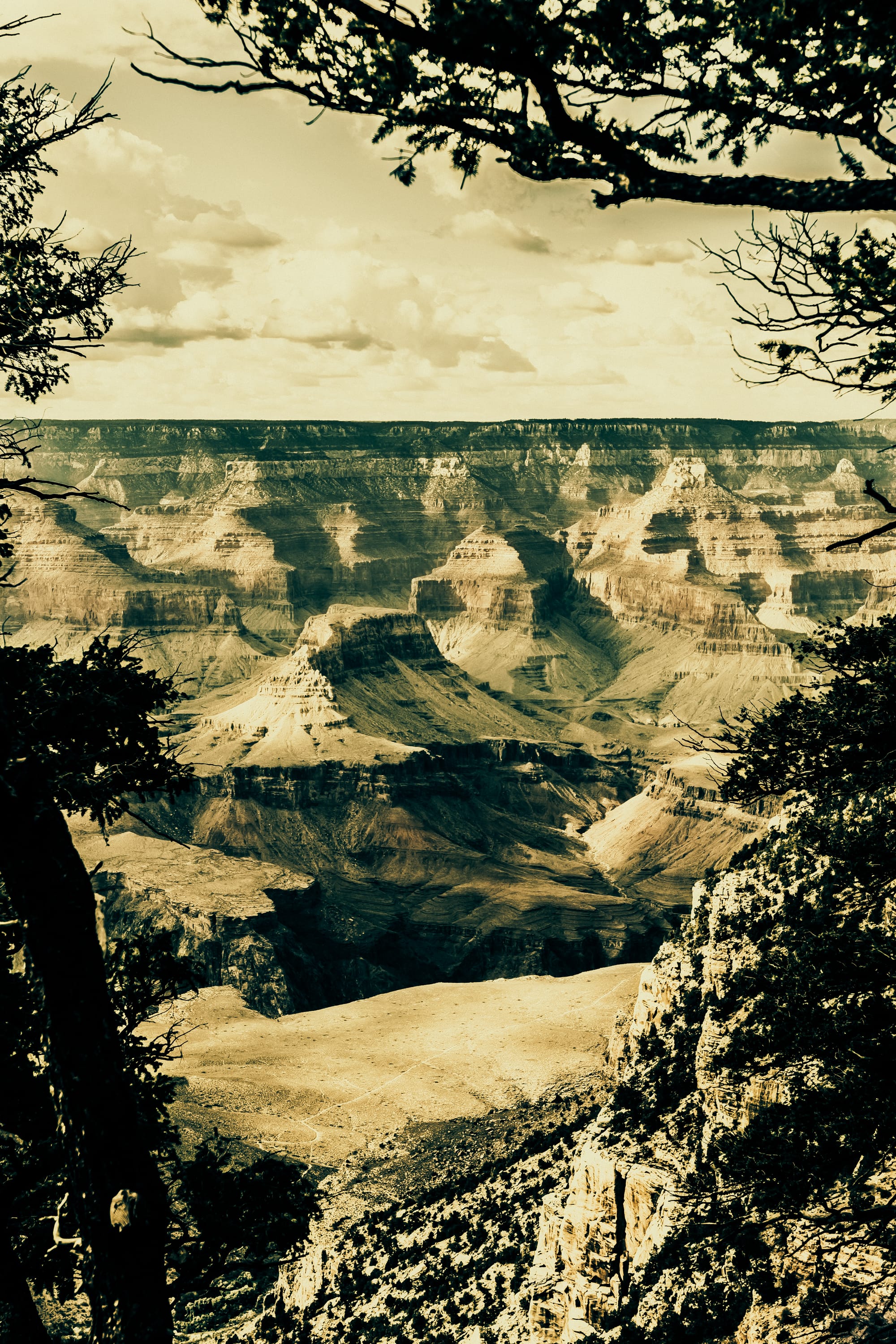 GRAND CANYON NATIONAL PARK, SOUTH RIM /B&W