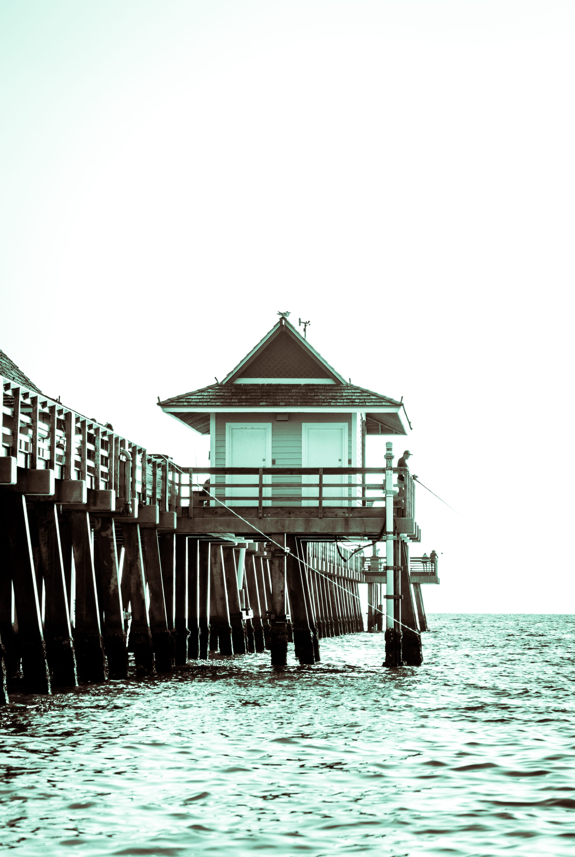 FISHING FROM NAPLES PIER ON BEAUTIFUL SUNNY DAY