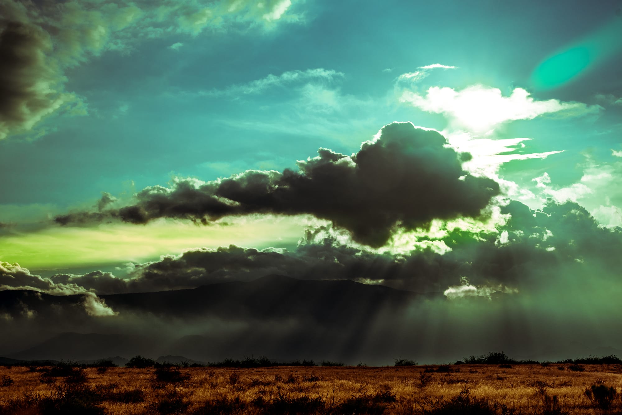 SUNSET IN ARIZONA DESERT