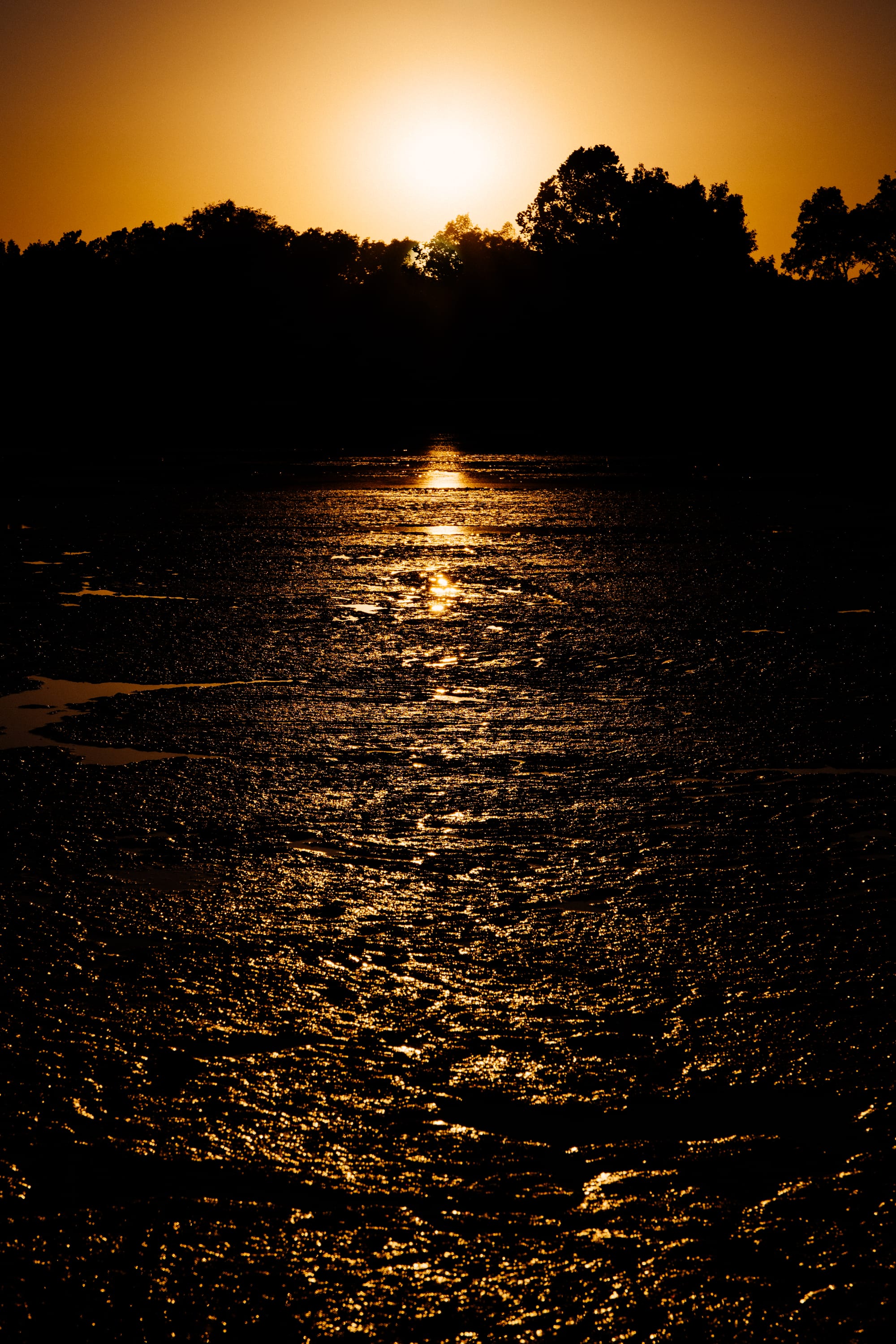 SUNSET IN OVER THE LAKE