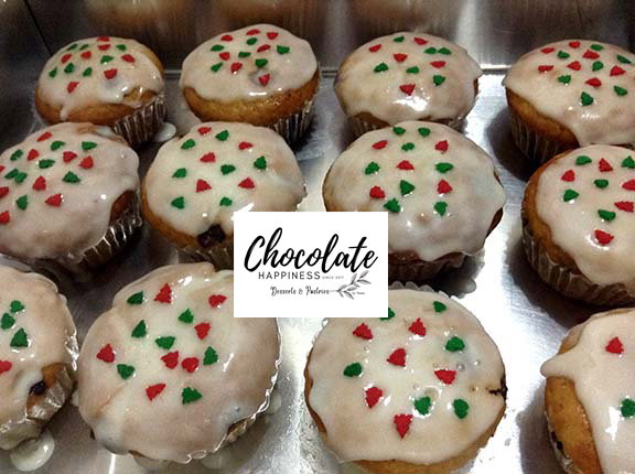 Christmas Banana Choco Chip Muffin