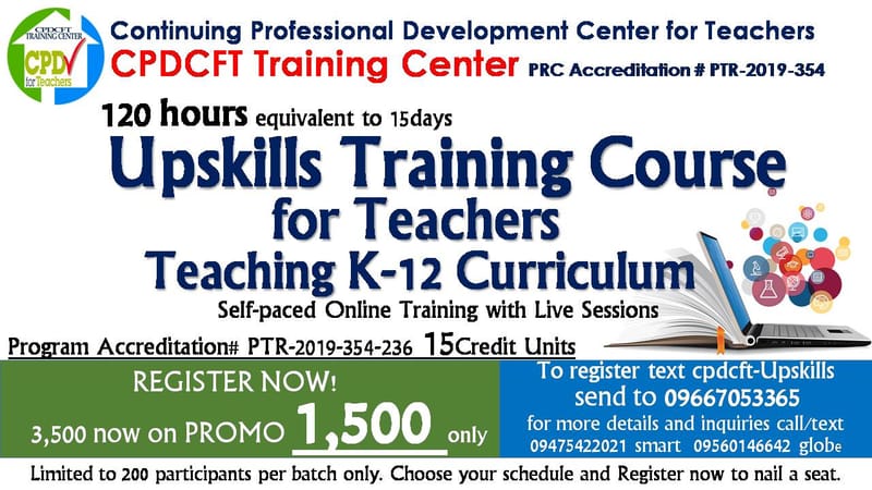 Upskills Training Course for Teachers Teaching K-12 Curriculum