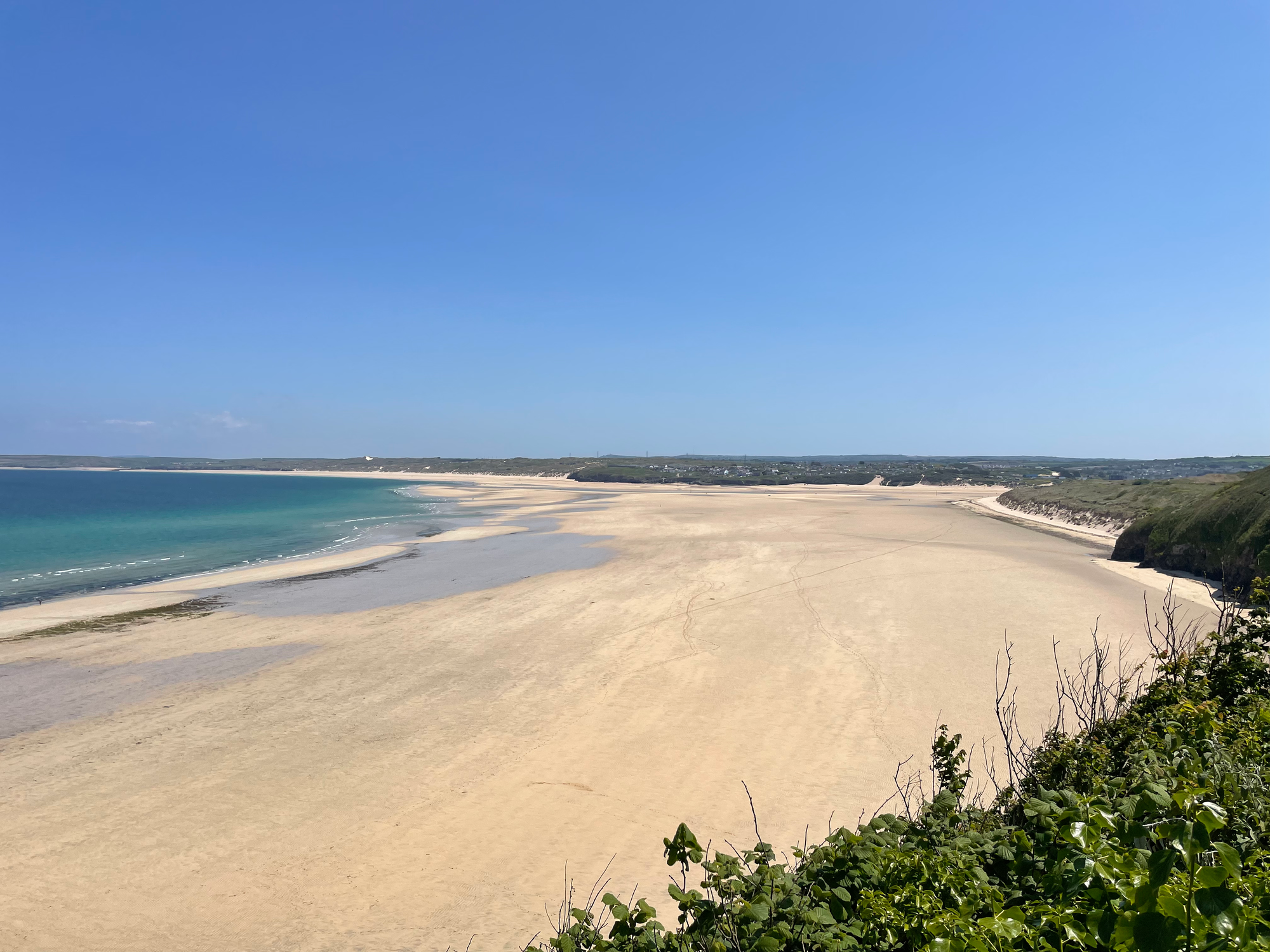 Day 21- Another vast beach, this is Porth Kidney Sands looking back towards Hayle