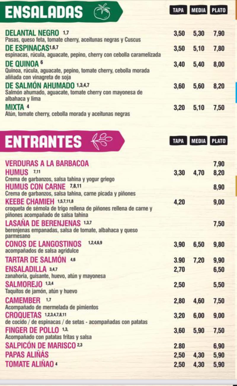 Menú