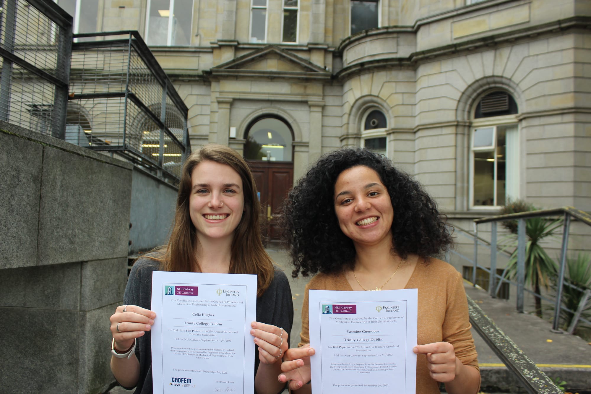 Celia and Yasmine Win Prizes at the 25th Sir Bernard Crossland Symposium - September 2022