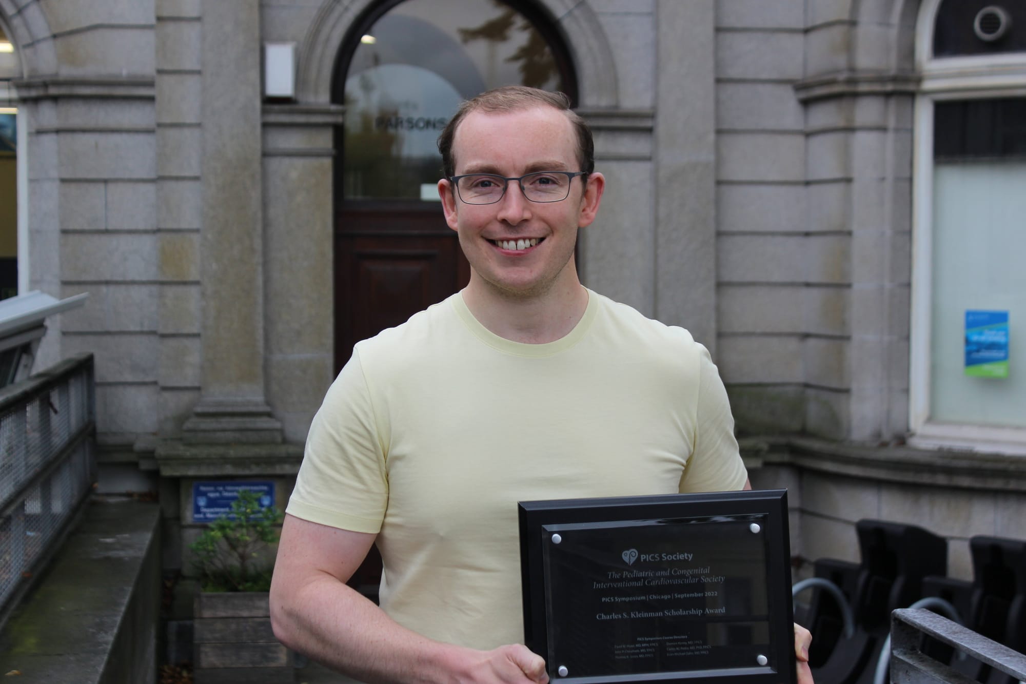 Dr. Niall Linnane Wins the Charles S. Kleinman Scholarship Award - September 2022