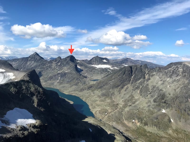 Vestre og midtre Leirungstind 15. Juli