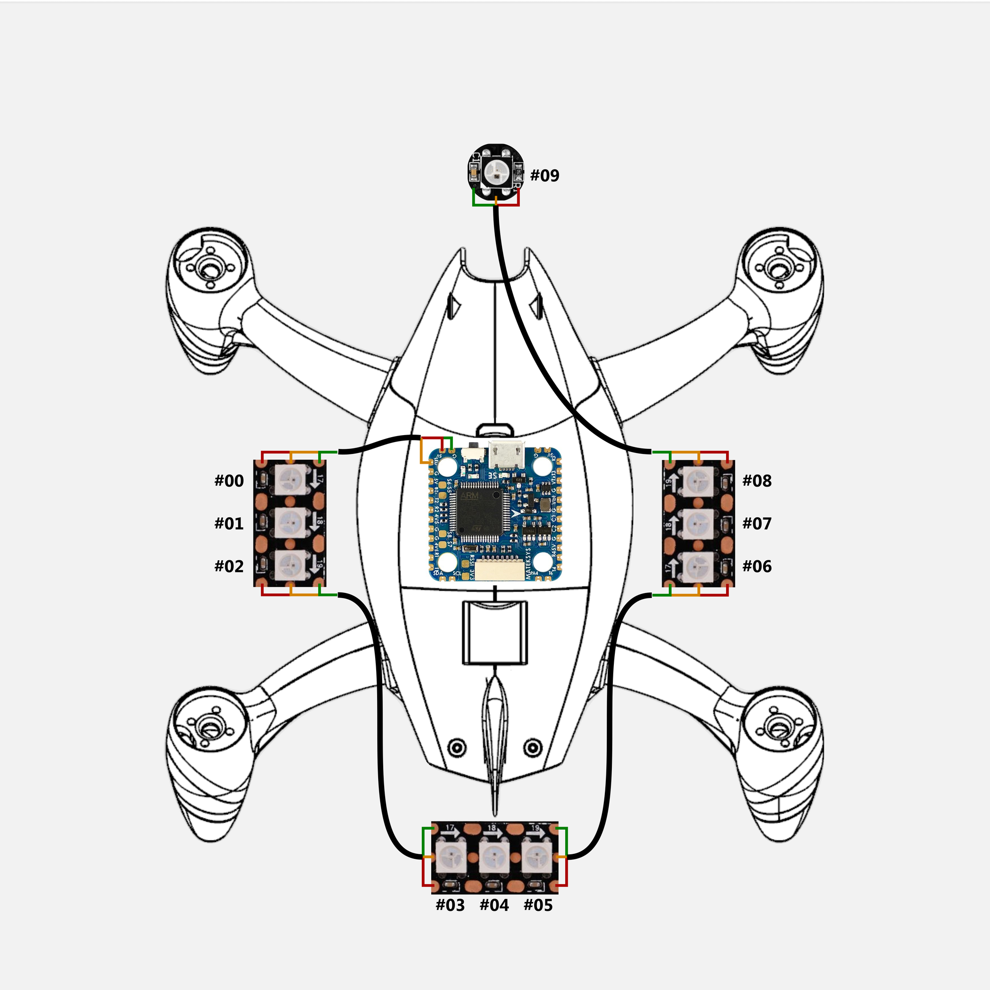 Non LEDs on Arms