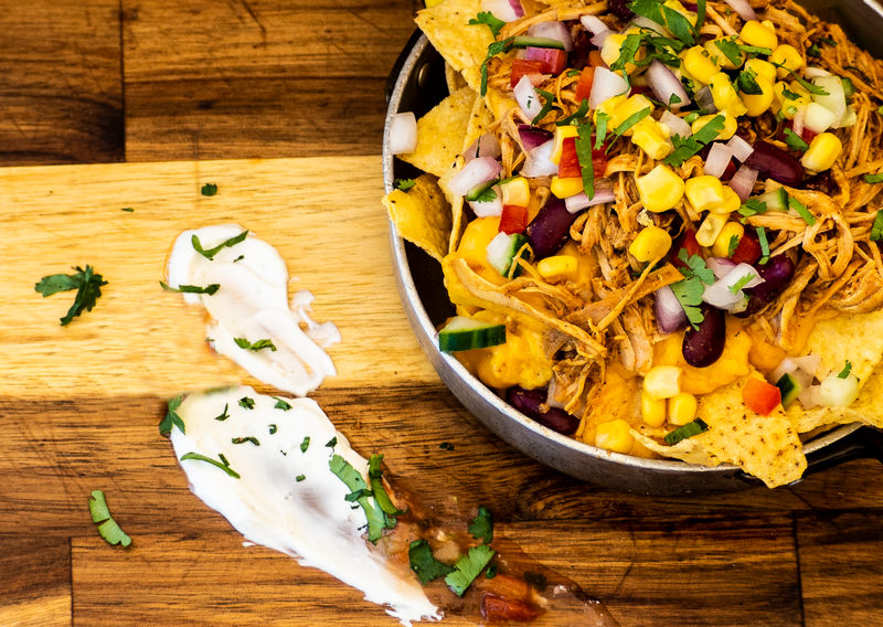 LOADED CHICKEN NACHOS