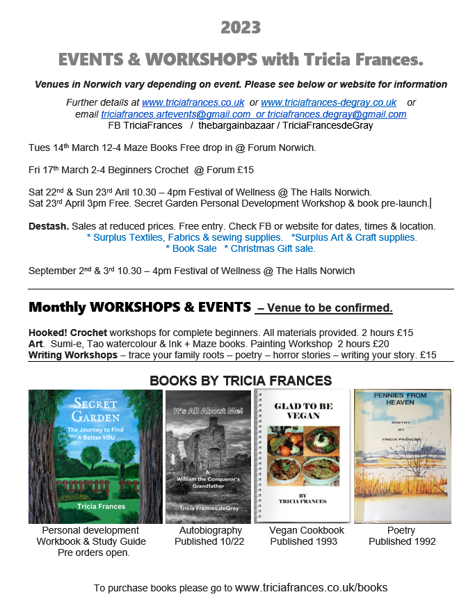 Events & Workshops  Various dates 2023