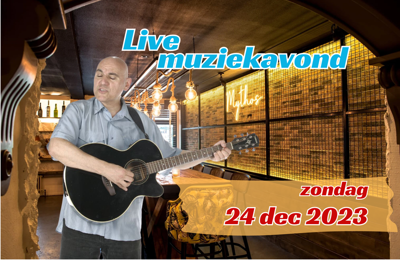 Live muziekavond zondag 24 december 2023