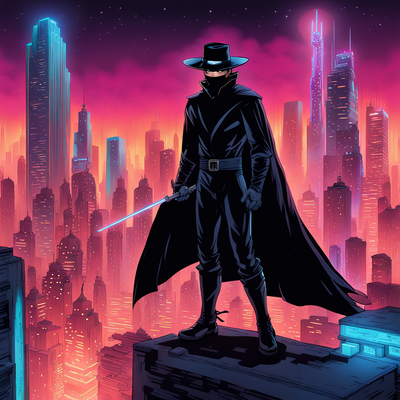 Zorro in Cyber City: A Futuristic Tale image