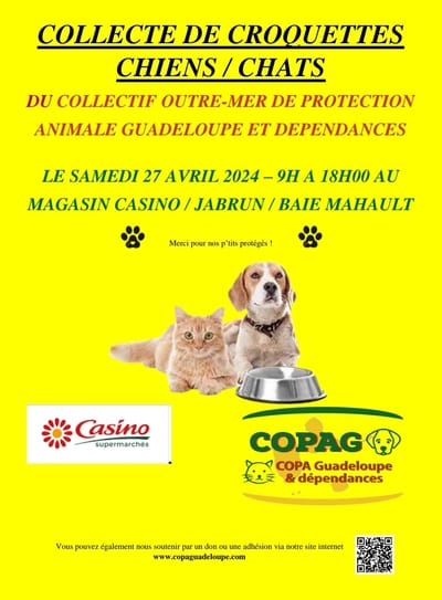COLLECTE DE CROQUETTES CE SAMEDI 27 AVRIL 2024 A JABRUN