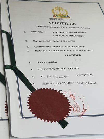 What does Apostille mean?