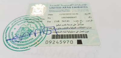 UAE EMBASSY Attestation Service IN PRETORIA SOUTH-AFRICA image