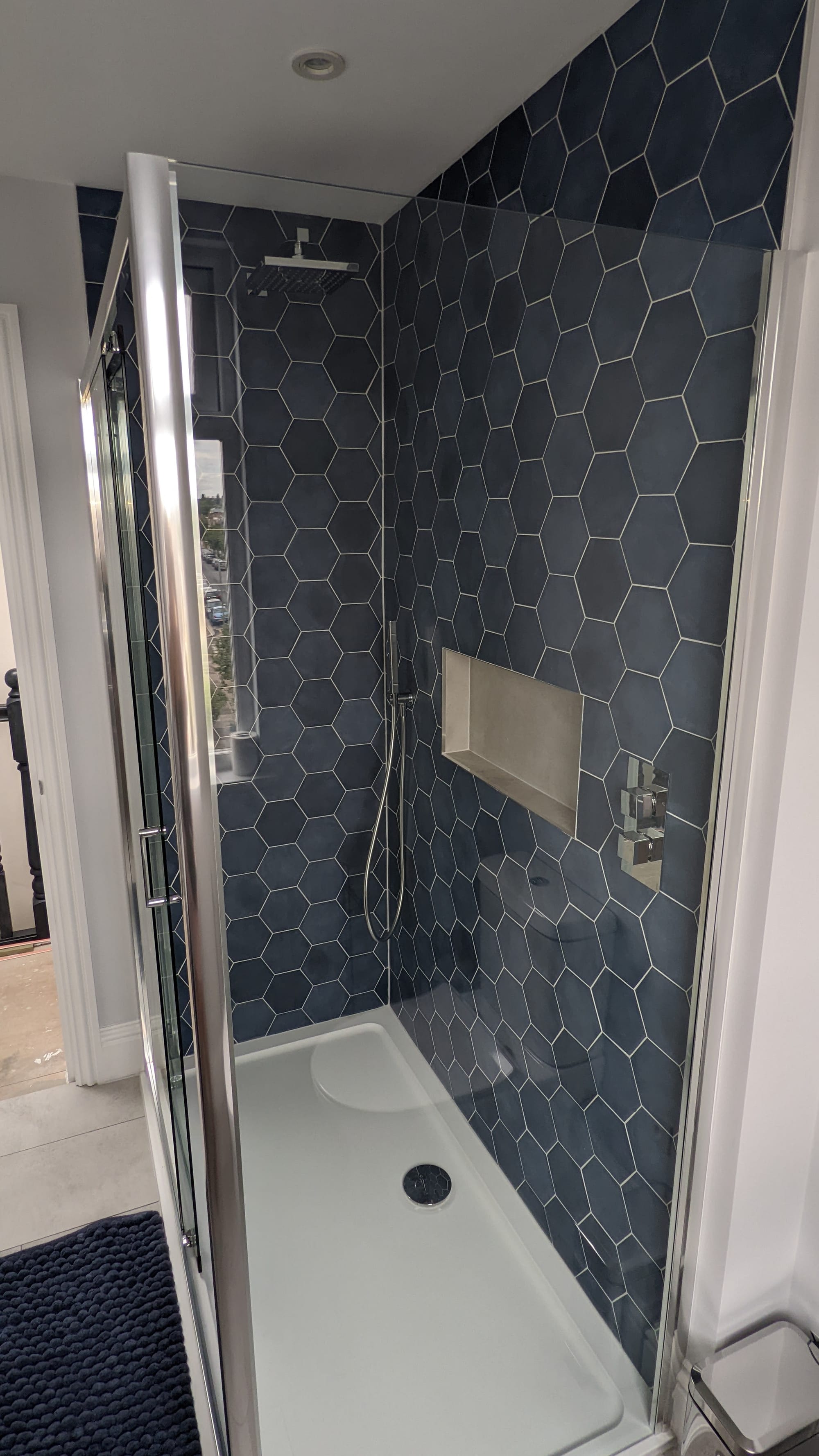 Stylish tiles from Tiles@Source used in this Southfields (SW18) loft conversion