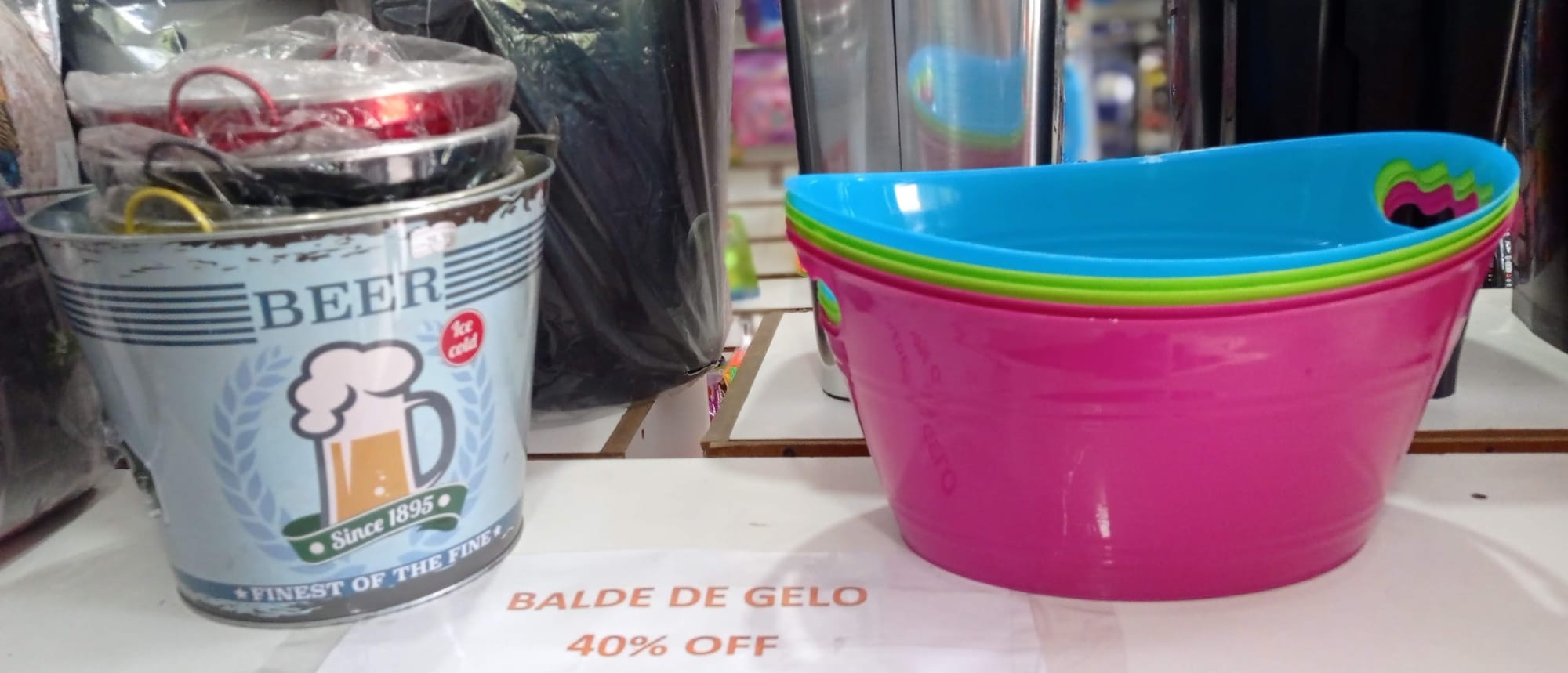 Baldes de Gelo com 40% de Desconto