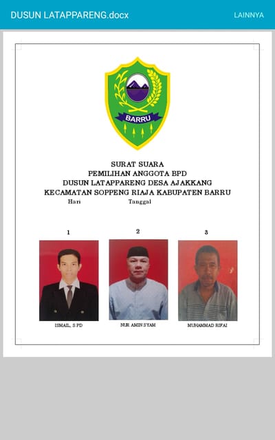 Jadwal Pelaksanaan Pemilihan Anggota BPD Ajakkang