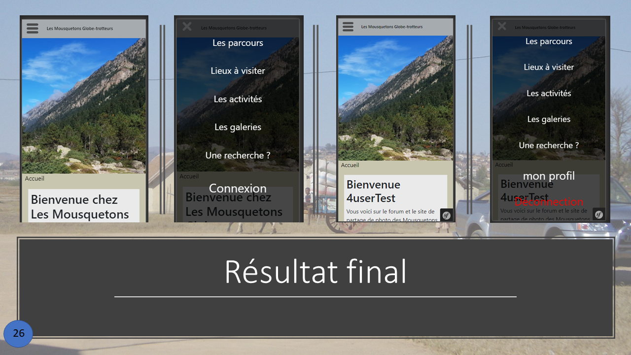 La présentation d'une fonction créée en Front