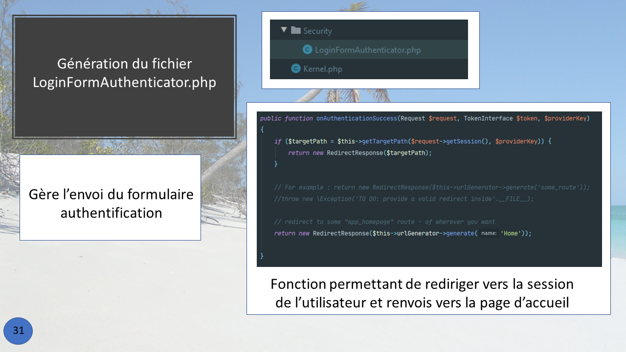 La présentation d'une fonction créée en Back
