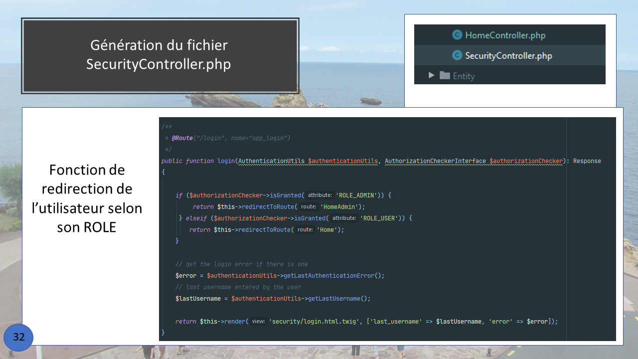 La présentation d'une fonction créée en Back