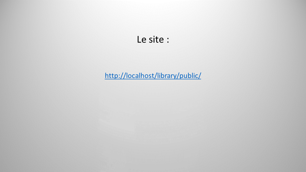 Première réalisation Symfony