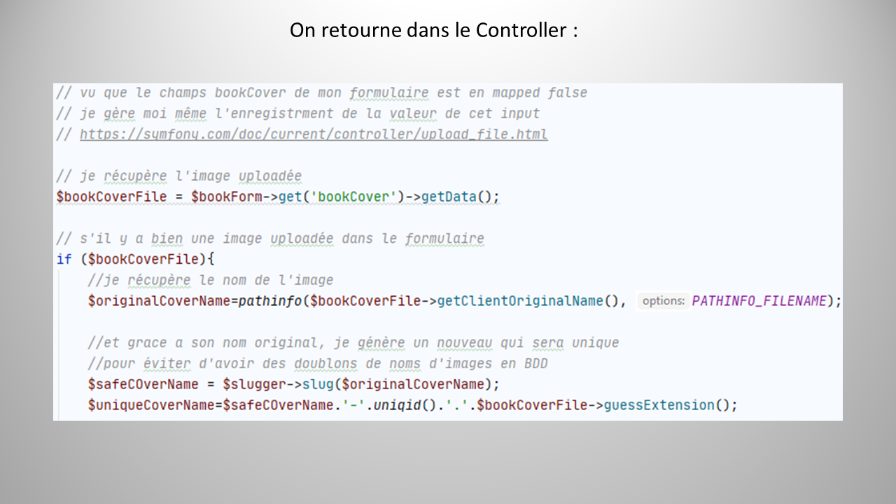 Première réalisation Symfony