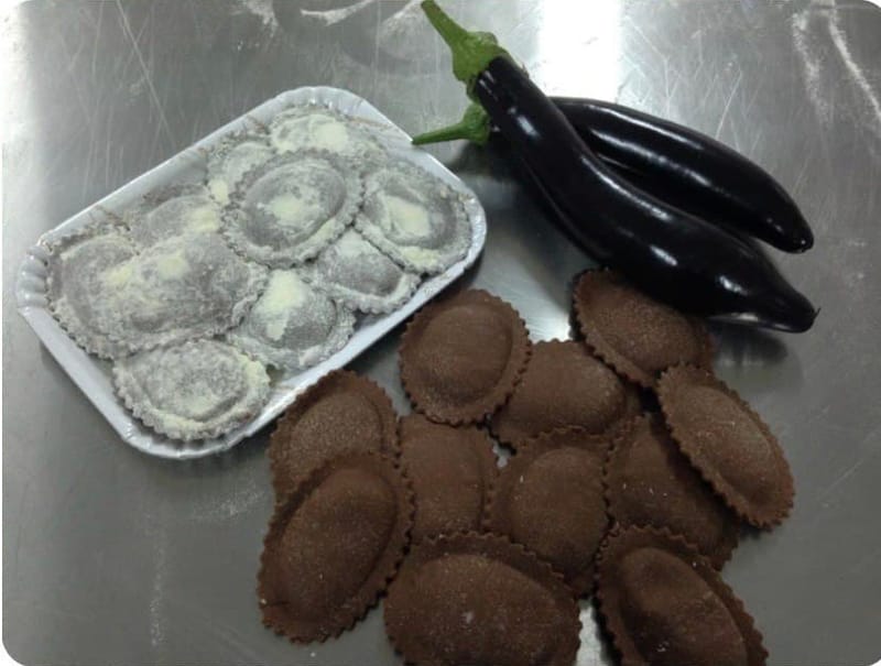 RAVIOLI CACAO E MELANZANE