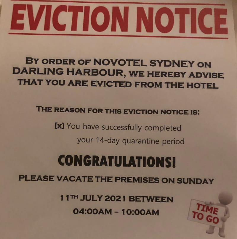 Quarantine: Day 14 - eviction