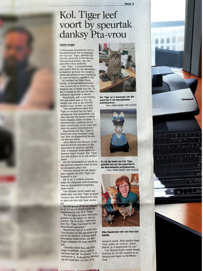 Pretoria artist donates a sculptural piece in memory of Col. Tiger