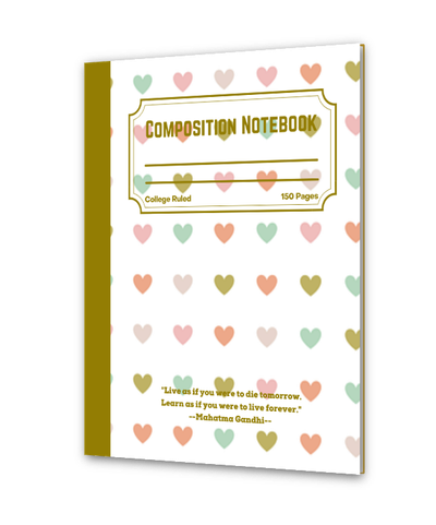 Composition Notebook with 150 College Ruled Pages