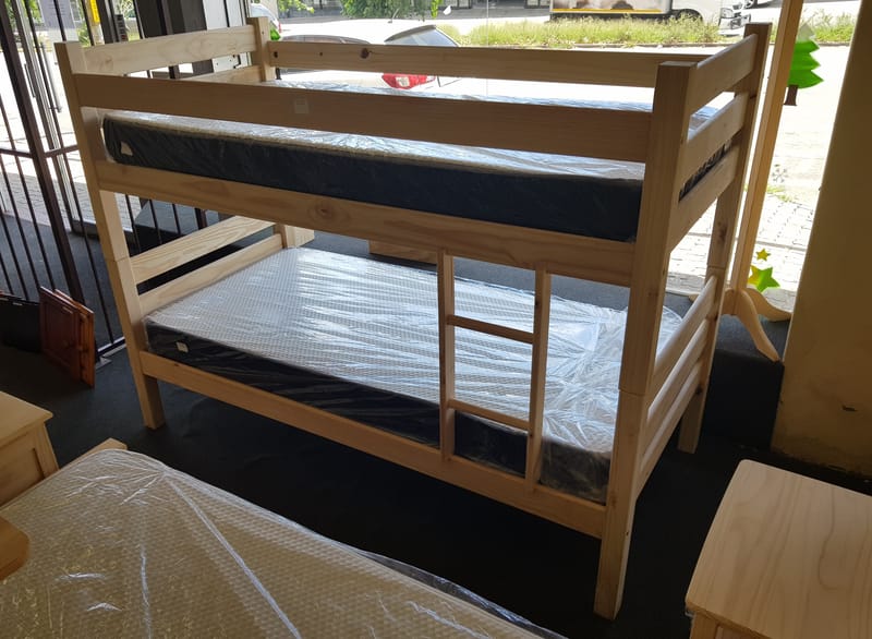 Budget Double Bunk Bed (Single) - Quality Pine Furniture