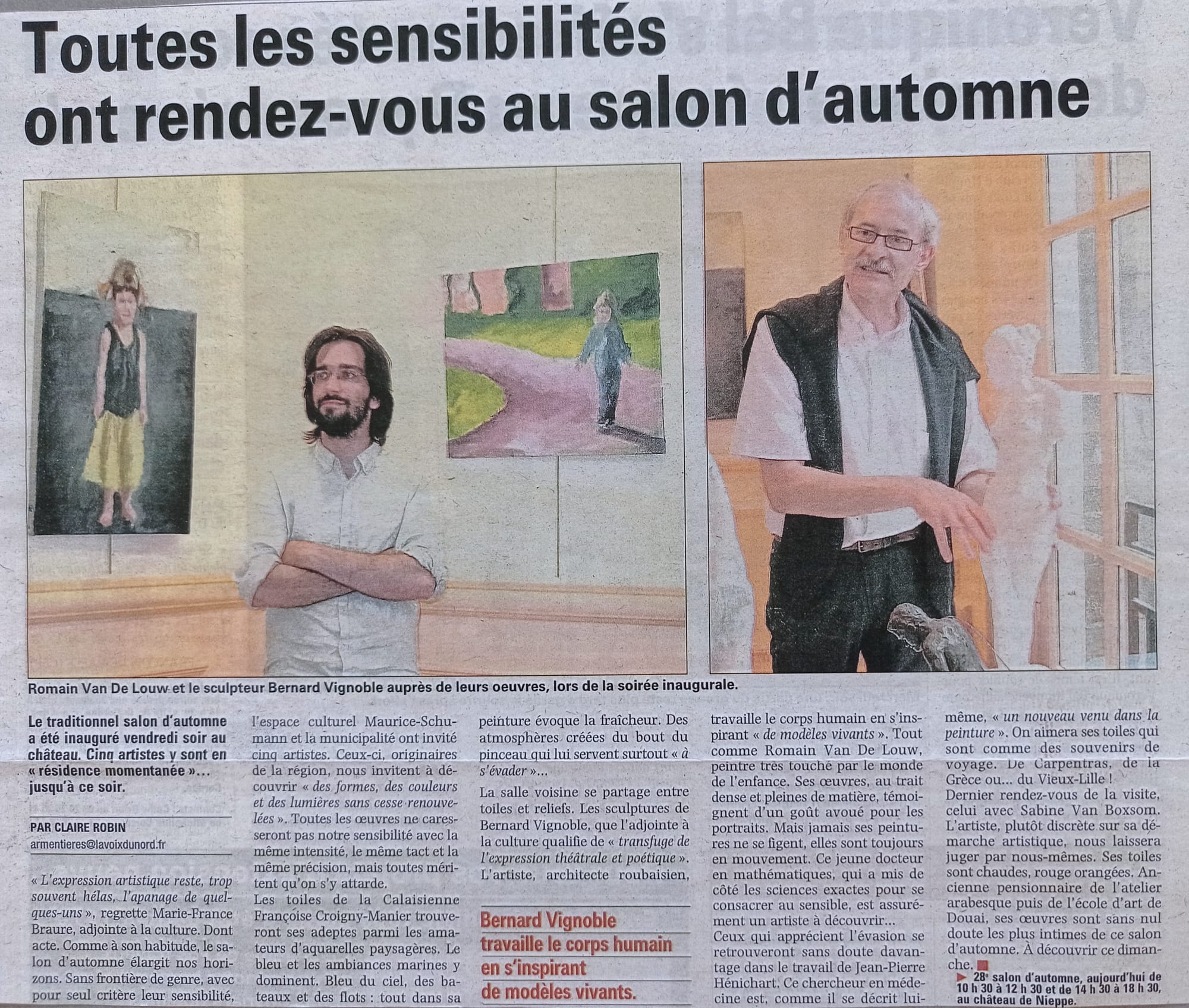 Invité au Salon d'automne de Nieppe