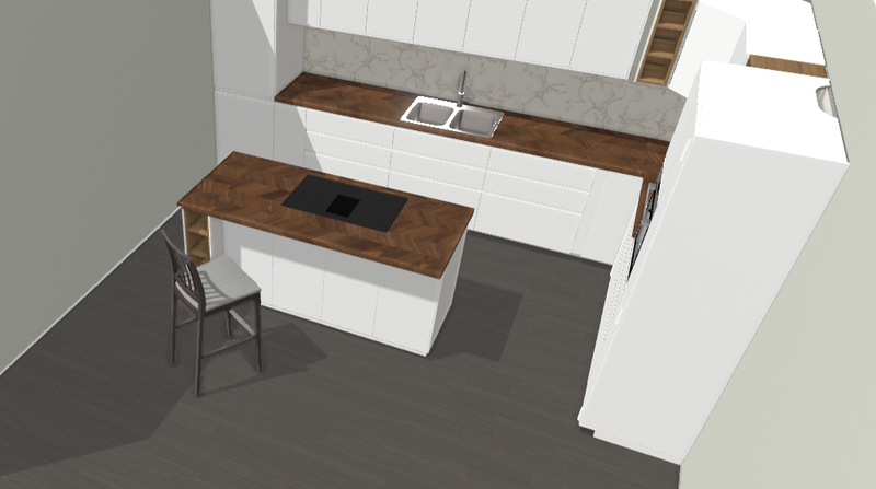 Cocina con isla // Kithen with island