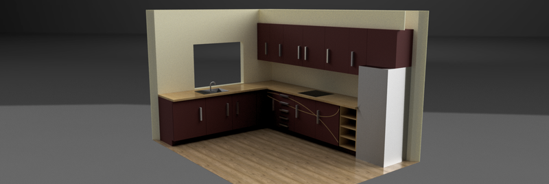 Cocina roja // Red kitchen