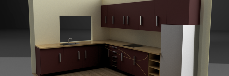 Cocina roja // Red kitchen